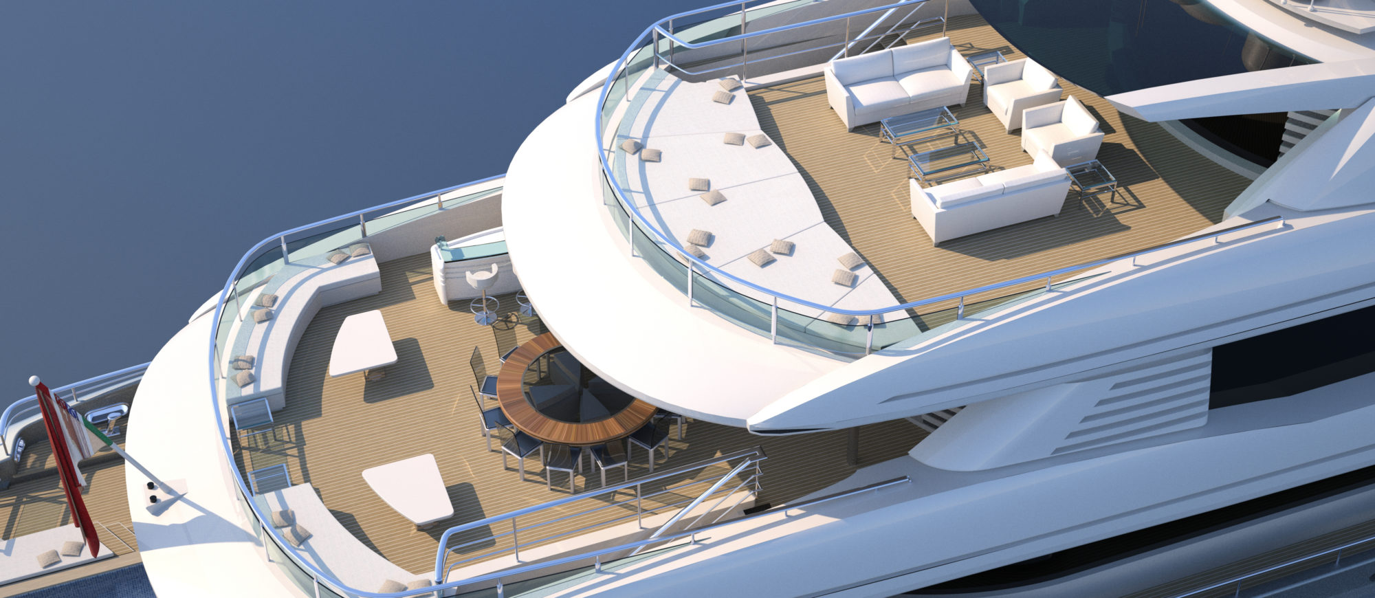 Conrad C233 Superyacht Concept Vallicelli Visualisation Aft Decks 2
