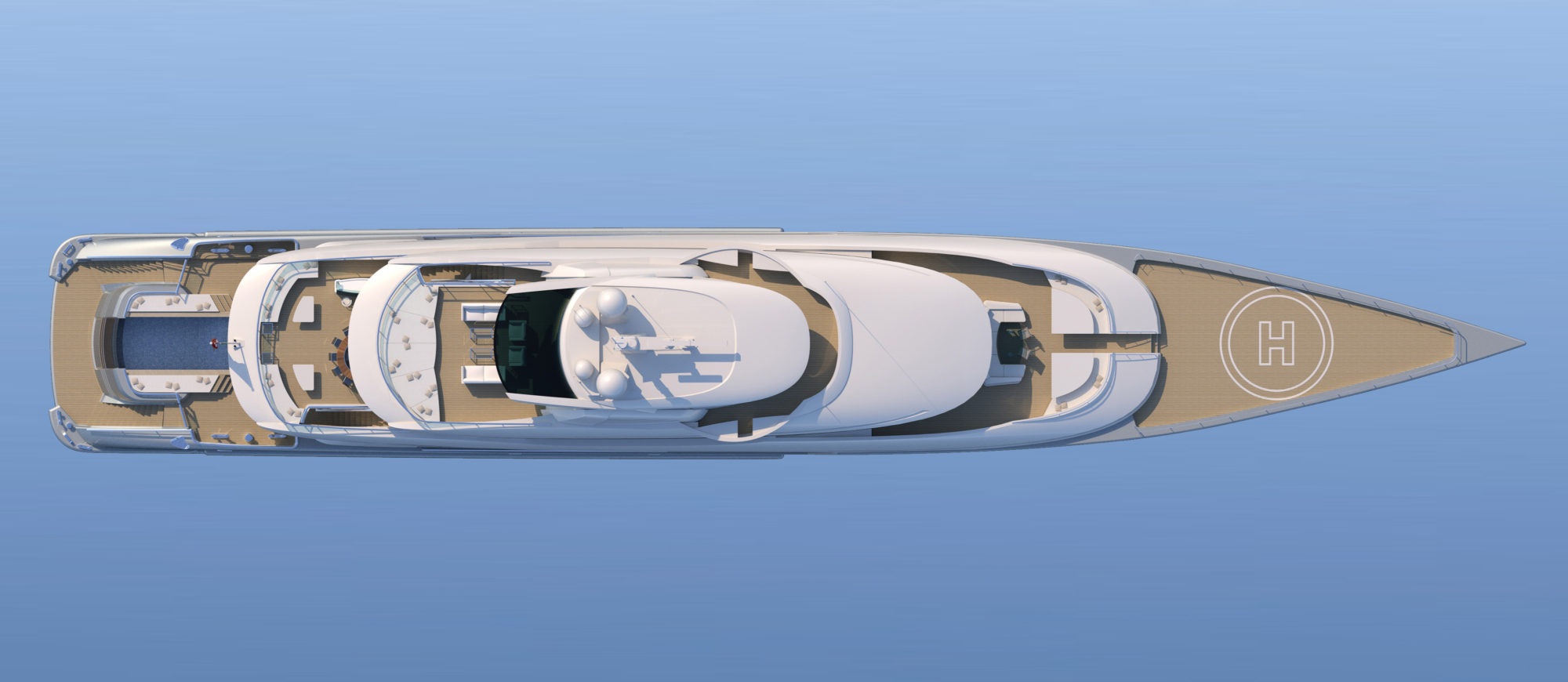 Conrad C233 Superyacht Concept Vallicelli Visualisation Top Profile