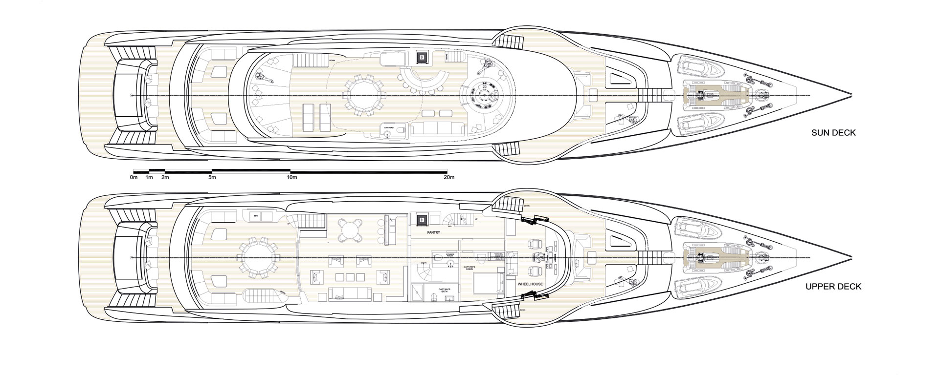 Conrad C166 Superyacht Concept Vallicelli Sundeck Layout